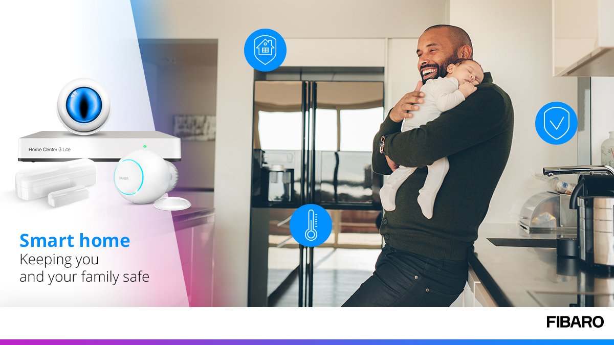 #FIBARO #akıllıev çözümleri ile sevdiklerinizin güvenini ve konforunu sağlayın, böylece endişe etmeye daha az, önemli şeylere daha fazla zaman ayırın.