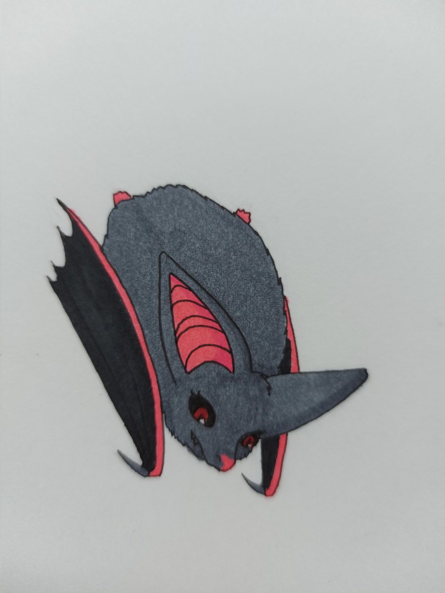 RavenLouArt's tweet photo. And it is done. As promised I'll give you a thread on my concept of the species demon today, so stay tuned :3 #Originalart #OC #Sunako #RavenLou #RavenLouArt #demon #animalform #bat #longearbat #arteza #artezaeverblendmarkers https://t.co/JGbM4hwtdO