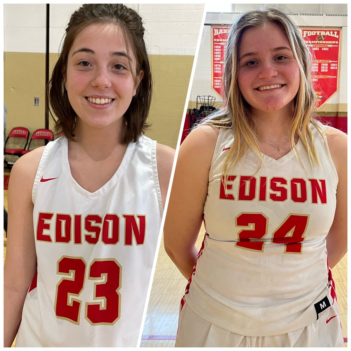 Celebrating our seniors today! Thank you Jenna Rivella and Jena Marmol for your dedication to our program the past 4 years!