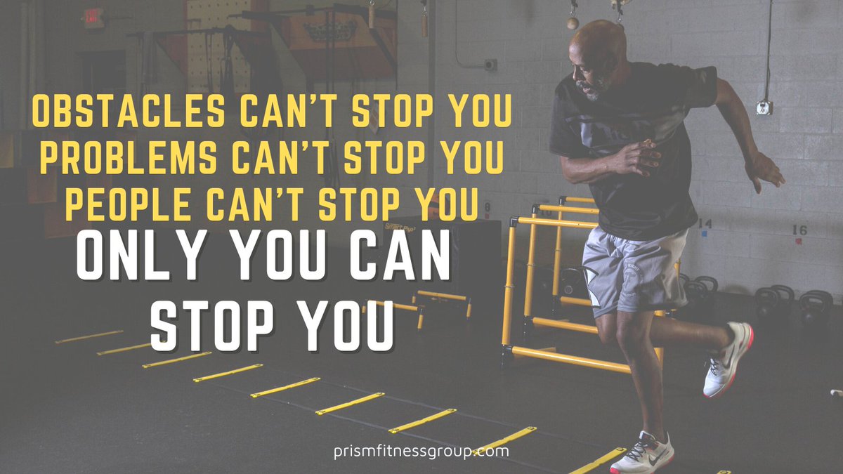 Obstacles can't stop you
problems can't stop you
people can't stop you
ONLY YOU CAN STOP YOU!
#mondaymotivation #mondaymotivationquote #fitnessmotivations #fitnessmotivationdaily #fitnessmotivation #fitnessroutine #prismfitness  #functionalfitnesstraining #trainsmart #commitment