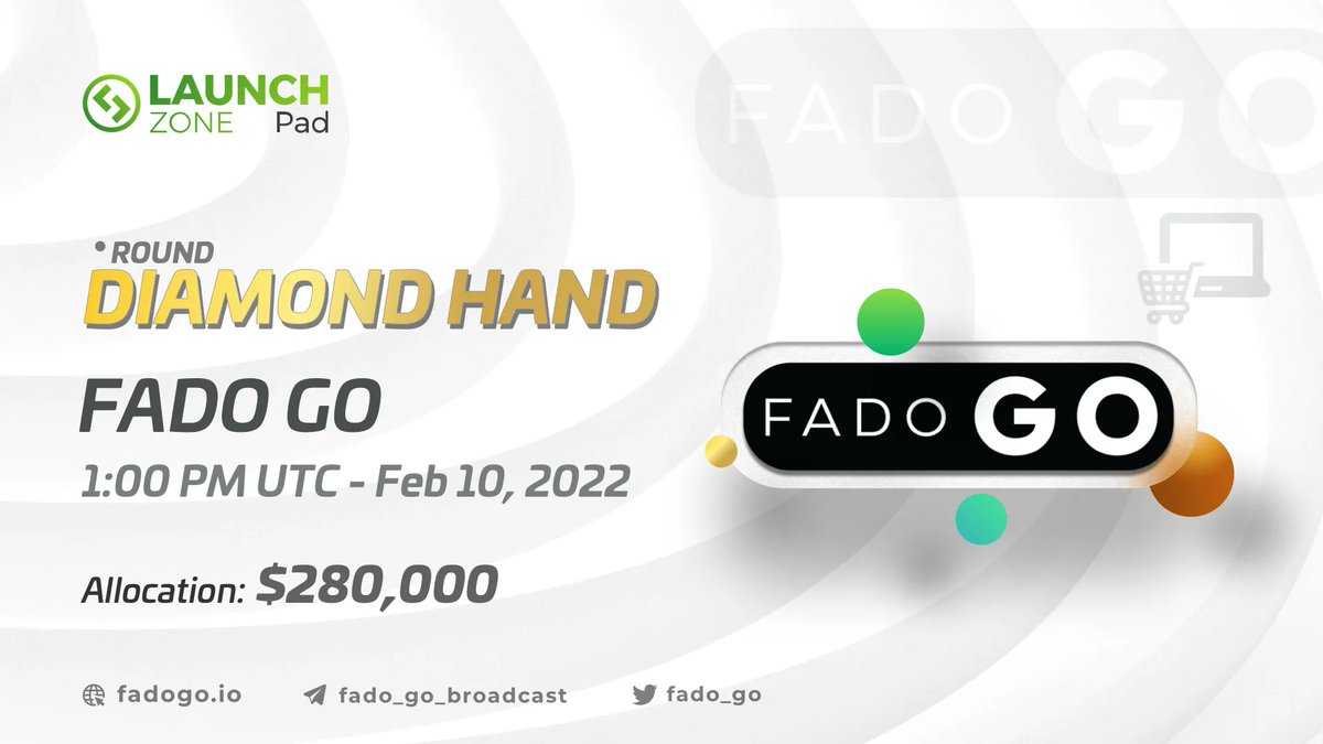 FIRST ROUND OF #FADOGO IDO – DIAMOND HAND HAS OFFICIALLY STARTED

Allocation: $280,000

😝 Claim your spot NOW on #LZPad!