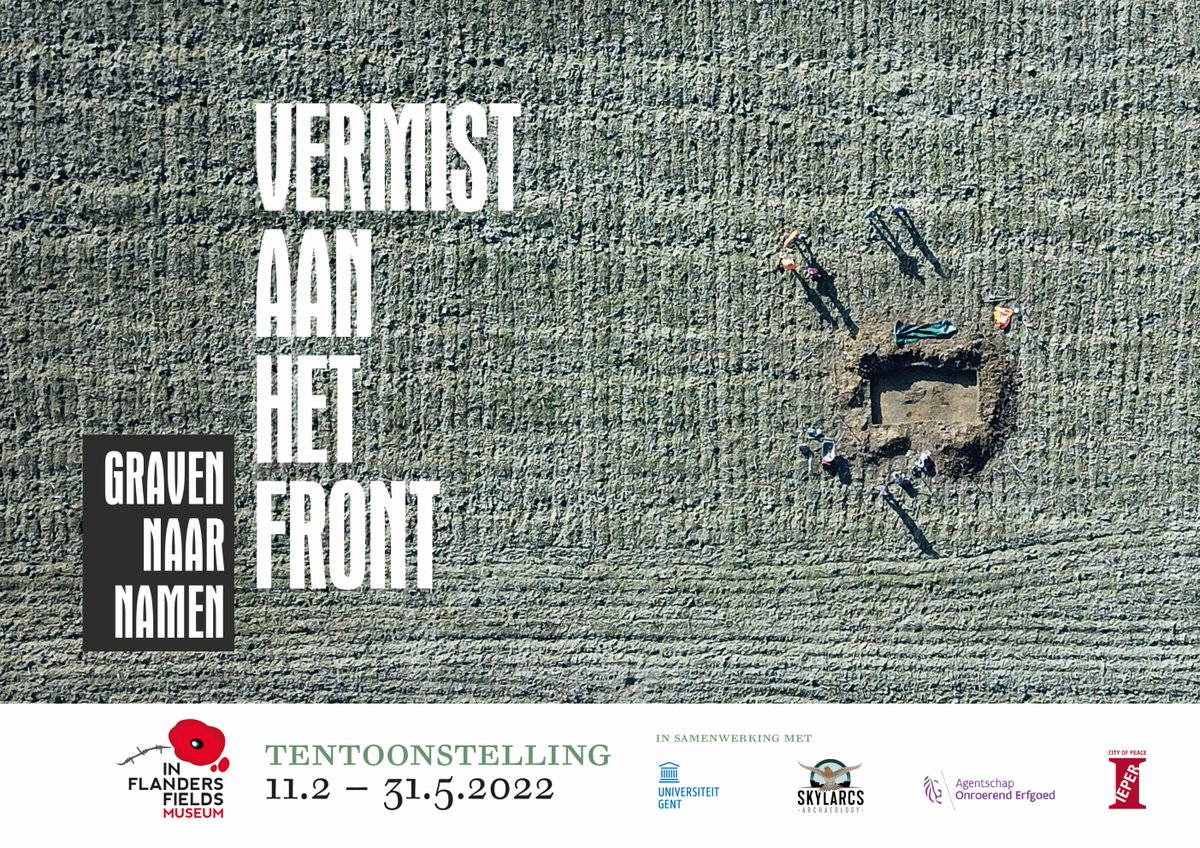 ArcheoUGent's tweet photo. Morgen start de tentoonstelling 'Vermist aan het front. Graven naar namen' in @IFFmuseum. 
Het verhaal van 20 jaar archeologisch onderzoek naar vermiste militairen wordt gebracht. Wie waren ze? Wie zocht hen? Hoe zijn ze gevonden? 
Samenwerking met @vioe en @IFFmuseum https://t.co/9yF10VwSK7