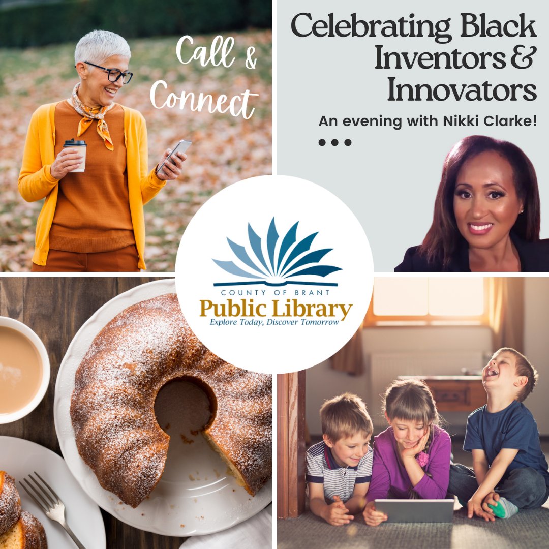 brantlibrary's tweet photo. Join us #NextWeekWithTheLibrary!
Register today to take part in fabulous online programs, including learning about Black innovators and inventors with Nikki Clarke (February 16)!
Visit https://t.co/shJK2Uhi8G for weekly program info and to register!
#BrantLibrary #BrantCounty https://t.co/wpdYTnFoGs