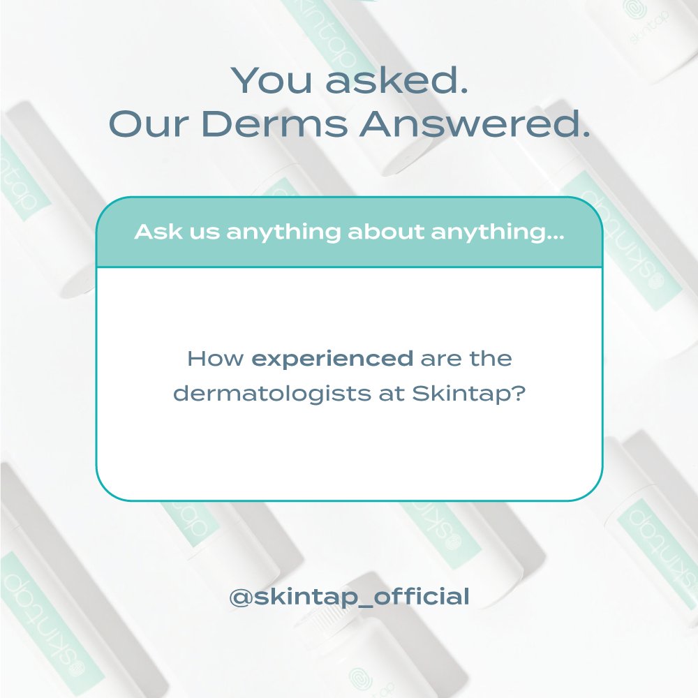 SkintapOfficial's tweet photo. "Very experienced!👨🏼‍⚕️ We have seen a high volume of patients over the last 7 to 11 years with a wide spectrum of skin concerns. We were also all chief residents in our residency program and have had extensive experience with teledermatology👏🏼"

@dr.mamina https://t.co/hTsNEtSoX8