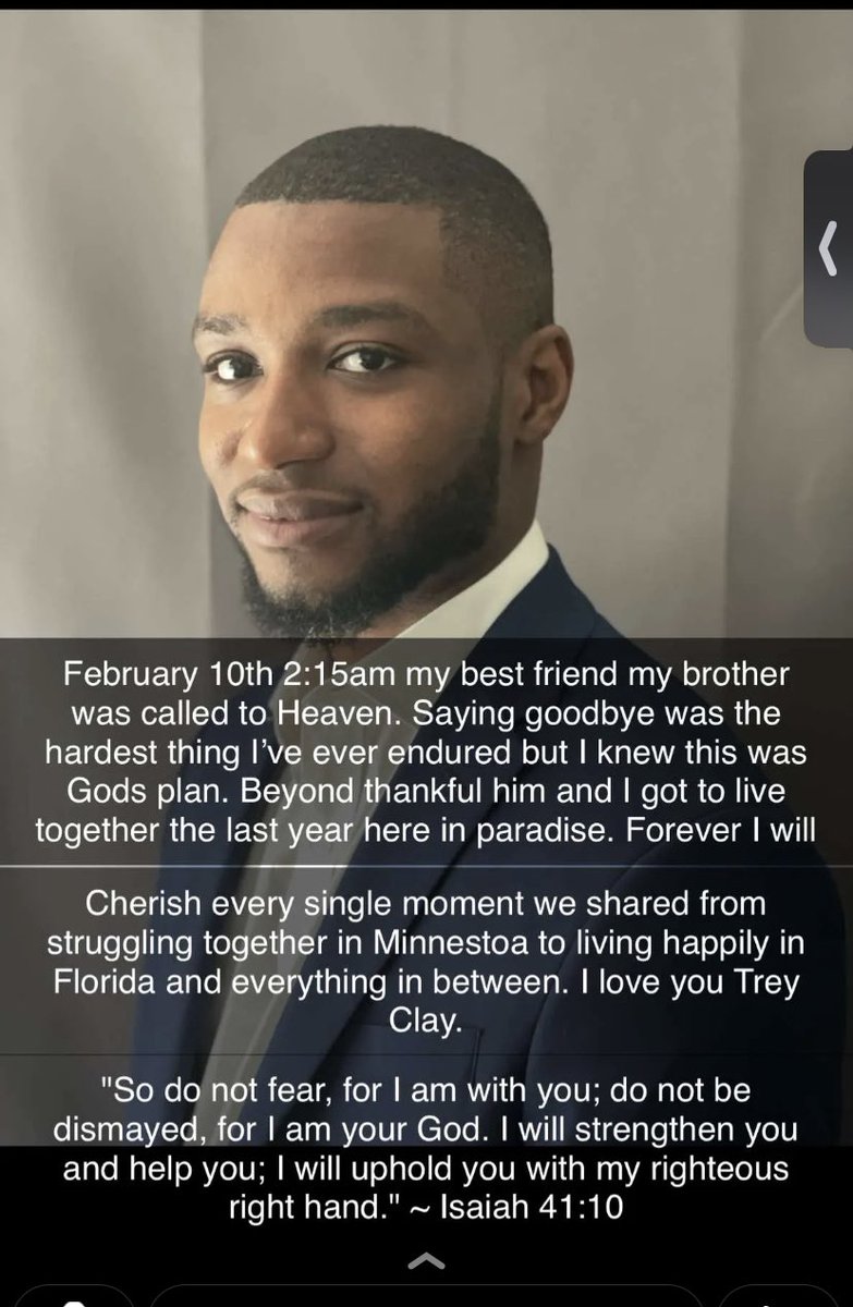 This one hurt Trey! what I would do for one more funny snap chat or one more great memory man you touched so many people with your kindness and joy  RIP my brother and you will be never forgotten 💔💪🏾🤞🏾