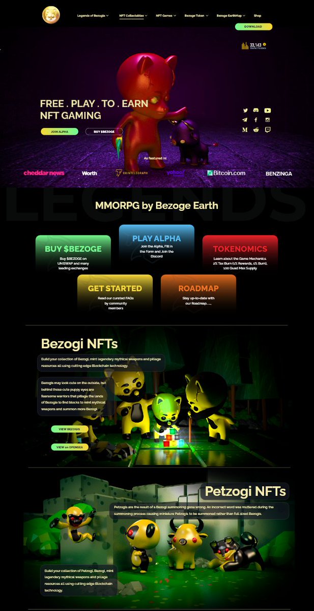 ZogiLabs's tweet photo. V1.1 of our New Website

Revamped the Bezogi Module. Added the Petzogi Section

What do you guys think? 💭 

@legendofbezogia

#Bezoge #LegendsOfBezogia #Bezogian
#PlayToEarn #Metaverse #NFT #NFTs #P2E #PlayToEarnGame #RentToEarn #CryptoGame #Cryptocurrency https://t.co/sXnizRtPcc