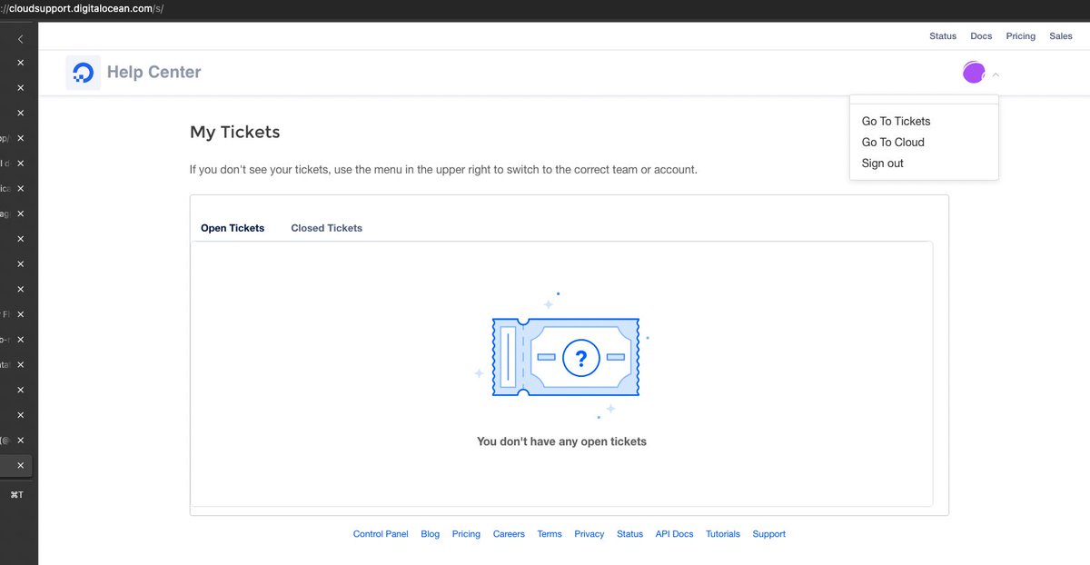 jsvini's tweet photo. @digitalocean how can I contact the support? the support page doesn't have the option to create tickets. pls help. https://t.co/k8iso9muRP