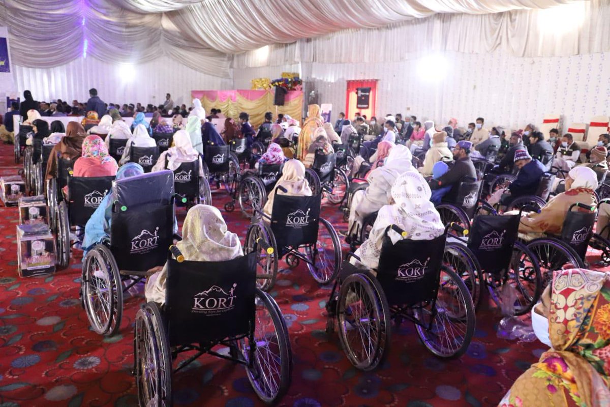February 10th 2022. KORT distributed hundreds of wheelchairs and sewing machines today at Samahni distt. Bhimber AJK. Thanks to all donors and supporters. @Kort_org_uk @Jalalmughal @SDK_CD #womenempowerment #ability #humanitarian #138WaysOfHumanity