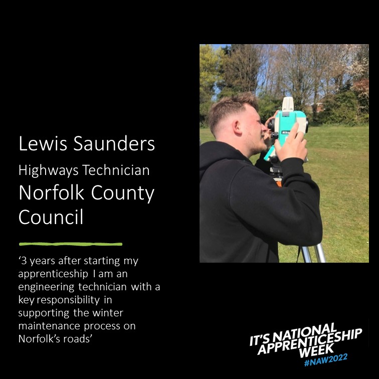 VictoriaWrightCCN (@victoria_ccn) on Twitter photo This #NAW22 I asked the Civil Engineering Technicians to share some insights on their apprenticeship. Lewis helps to keep us all safe on Norfolk roads in winter as managing salt supplies is part of his role.
#BuildTheFuture <a href="/ApprenticeCCN/">CCN Apprenticeships</a> <a href="/norwichcollege/">City College Norwich</a> <a href="/NorfolkCC/">Norfolk County Council</a> This #NAW22 I asked the Civil Engineering Technicians to share some insights on their apprenticeship. Lewis helps to keep us all safe on Norfolk roads in winter as managing salt supplies is part of his role.
#BuildTheFuture <a href="/ApprenticeCCN/">CCN Apprenticeships</a> <a href="/norwichcollege/">City College Norwich</a> <a href="/NorfolkCC/">Norfolk County Council</a>