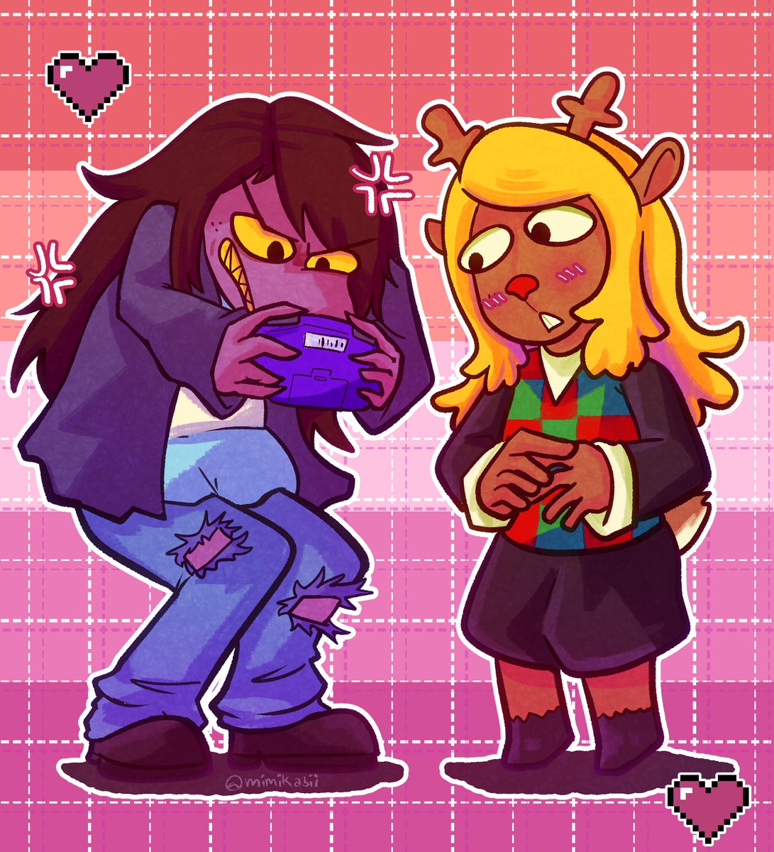 The girls, they are Gaming
#deltarune 