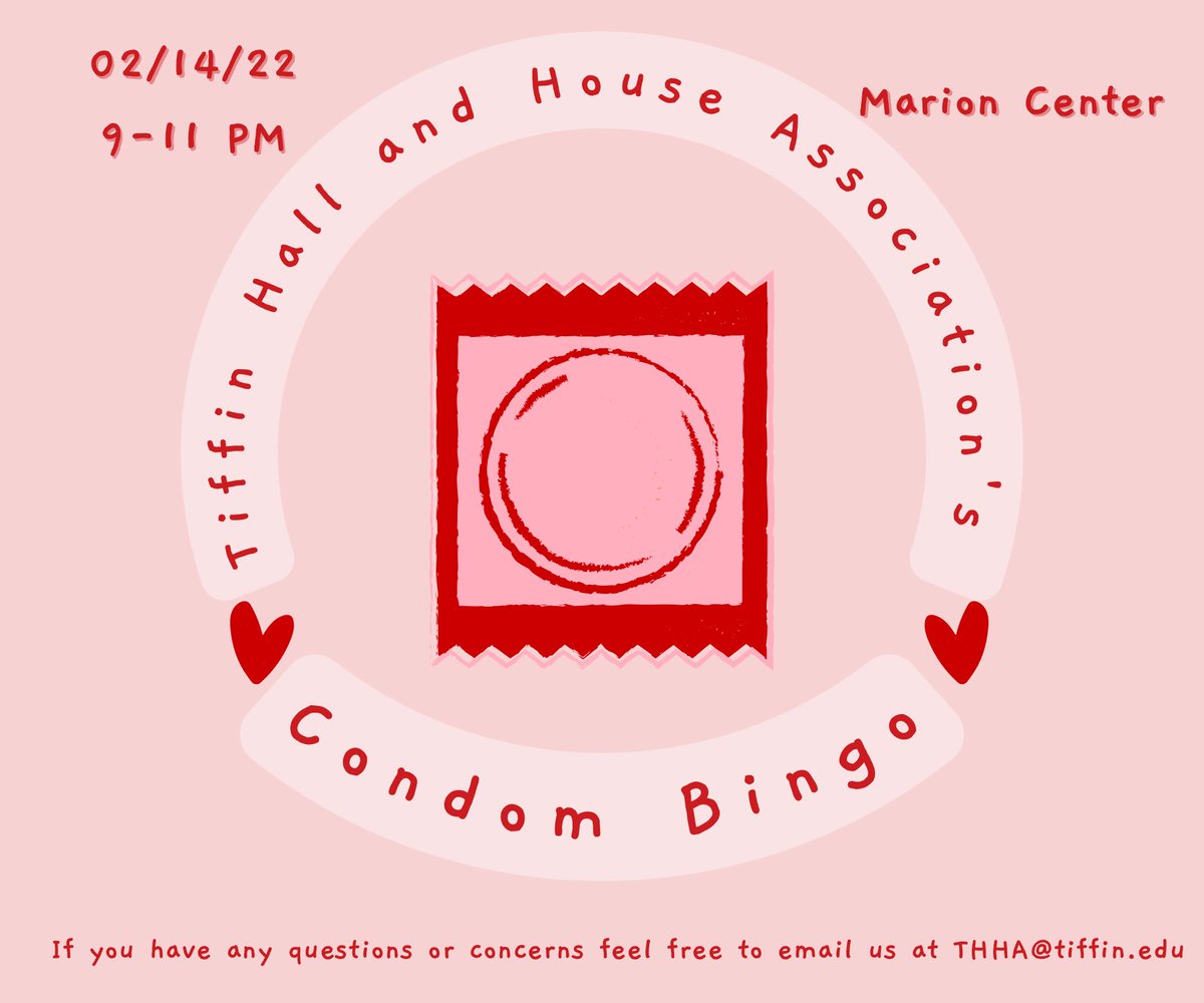TiffinHallHouse's tweet photo. we can’t wait to see you at our valentine’s day condom bingo !! 💕 https://t.co/Iy4NJ7n1WT