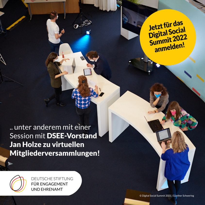 D_S_E_E's tweet photo. Das Programm für den Digital Social Summit ist online. Mit dabei: Unser Vorstand Jan Holze über die Chancen virtueller Mitgliederversammlungen und Vorstandsreferent Hannes Jähnert über Stiftungskommunikation auf Tiktok.
Zur Anmeldung: https://t.co/Z97dIf76Qs https://t.co/IPy8cKf4Zs
