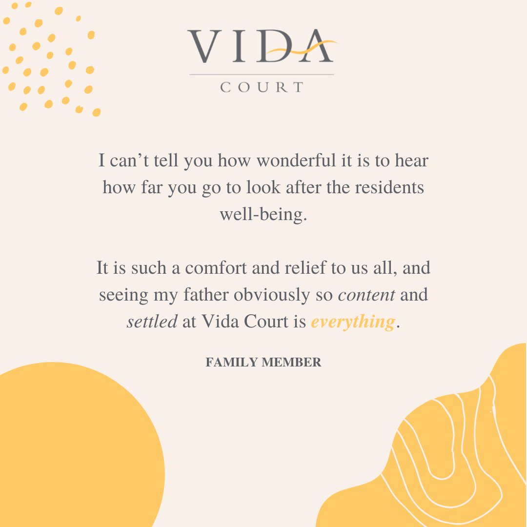 VidaHealthcare1's tweet photo. Feedback like this is heart warming π We're so pleased that families are content about the wellbeing of their loved one in our care. This particular post is for Lucie, Vida Court's House Mother. Well done Lucie!
#Dementia #DementiaCare #VidaCourt #VidaHealthcare #Harrogate https://t.co/TZg11wzOzO