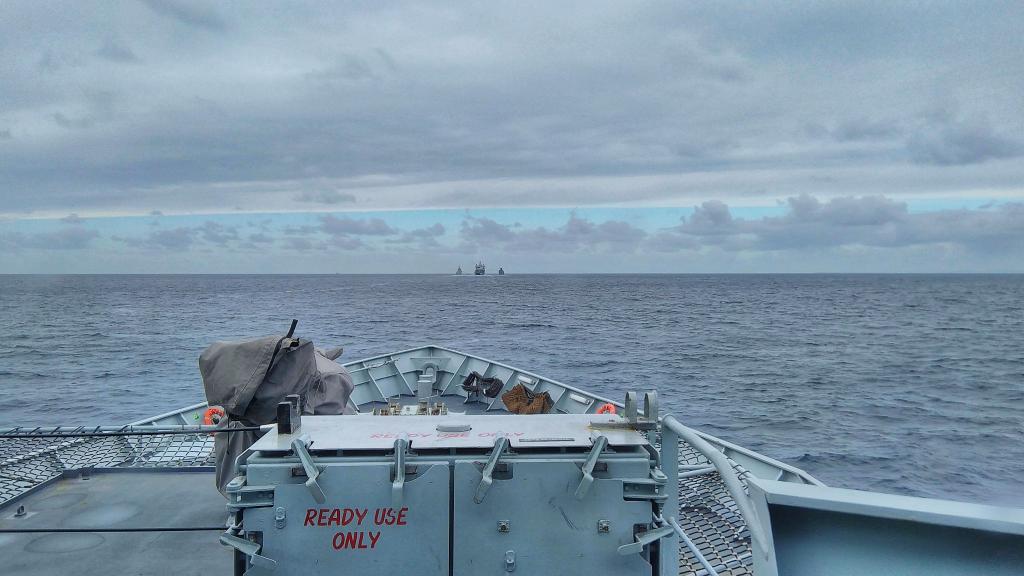 hmssevern's tweet photo. Always a pleasure to assist @FOST training as the "bad guys." Plenty of "intelligence" gathered on the @NATO_MARCOM units conducting an excellent double replenishment at sea.
#ThursdayMotivation #weeklywar #redteam #doubleprobe https://t.co/nnvLKMuK0Y