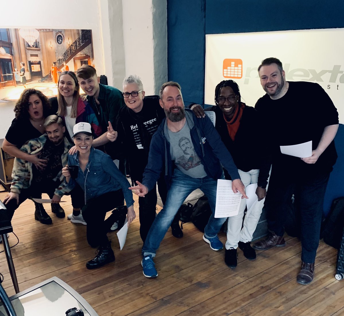 horsemusic's tweet image. Berlin day 2 🇩🇪🏴󠁧󠁢󠁳󠁣󠁴󠁿: hurrah most of the team @100ProMensch a wee gift all the way from Scotland @TunnockOfficial sporting my @Refuweegee @AnnieHeger @holgeredmaier @KeyeKatcher #phlextonstudios #lilisommerfeld #kevinbrainsmith #mksm #notalone