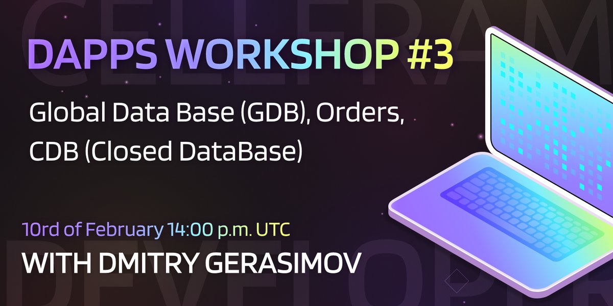cellframenet's tweet image. Today&apos;s topic is &quot;Cellframe dApps workshop #3: Global Data Base (GDB), Orders, CDB (Closed DataBase)”
youtu.be/7xRq0h3wJBQ