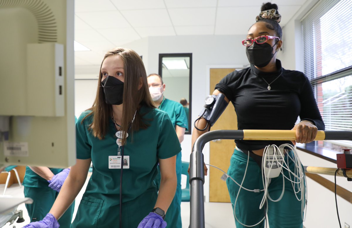 durhamtech's tweet image. Our Cardiovascular Tech students learned how to conduct a stress test in class this week ❤️ Learn more about this exciting career path: bit.ly/3GAgJ5s 

#DurhamTech #CardiovascularTech #DurhamNC #BullCity #HealthcareCareers