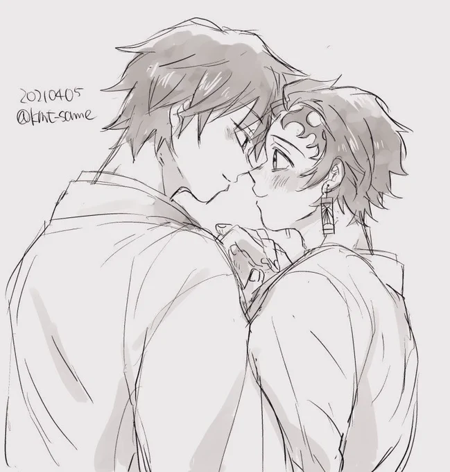 @irohakaruta111 イロハさんありがとうございます☺️💖色のないらくがきですがお気に入りのふたりです!ぎゆたんはいつどの瞬間も愛が二人の間に通っている雰囲気が好きなのでそういう一瞬を感じられたらいいな…と思いながらいつもイチャイチャした二人を描いています…☺️
イロハさんも今週もお疲れ様です❣️ 