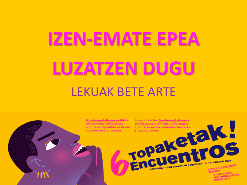 [EUS]
🔴 ADI! 
✍ topaketetan aurrez aurre edo 🖥 parte hartzeko:

…entrosfundamentalismos.nirestream.com/?locale=eu_ES