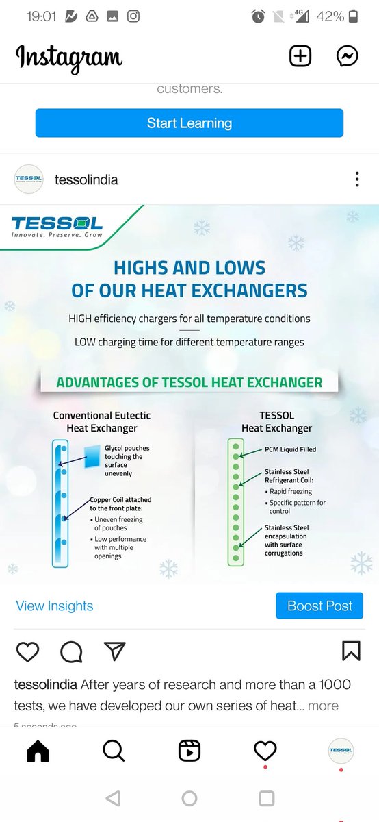indiancoldchain's tweet photo. After years of research and more than a 1000 tests, we have developed our own series of heat exchangers and chargers that function across a variety of temperature ranges. 

#TESSOLCares #ColdChainLogistics #ColdChainSupply #PCMTechnology #FrozenProducts #Innovation https://t.co/QYfBU9Yf1M