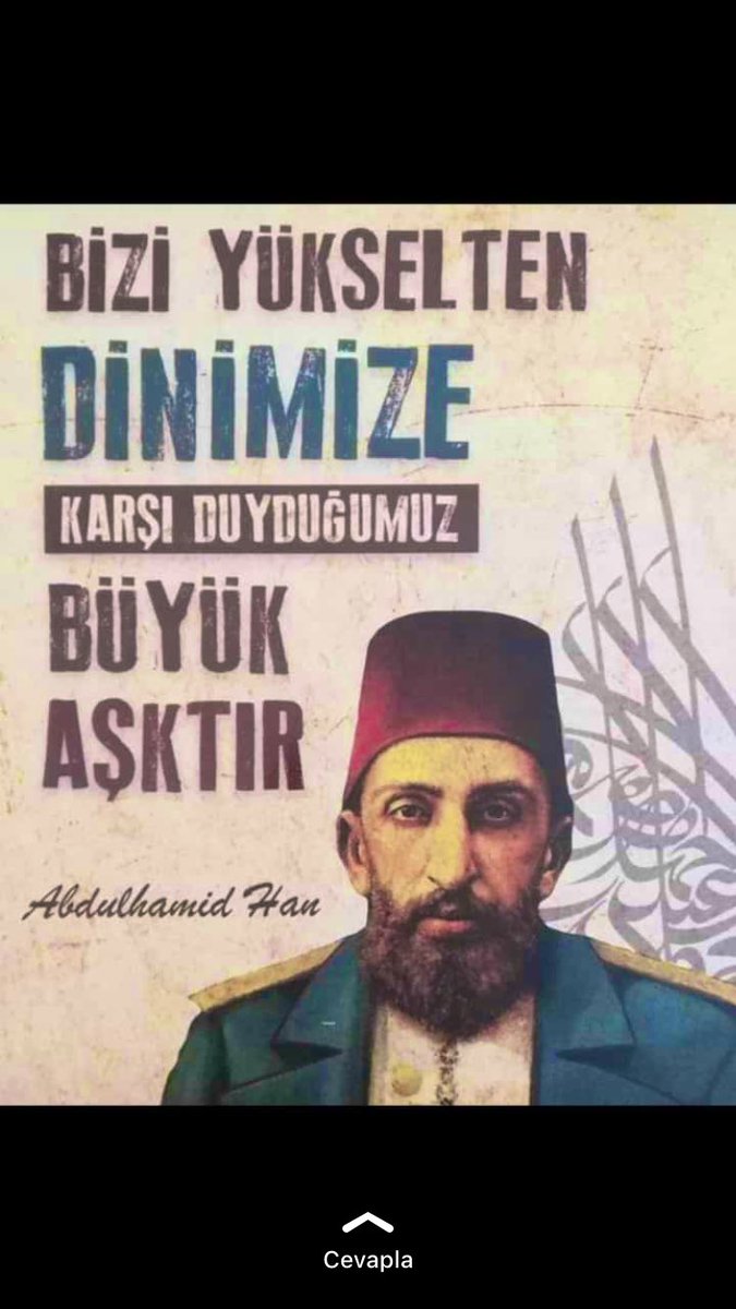 Vefatının 104.senesinde merhum Sultan II. Abdülhamid Han'ı rahmetle yâd ediyorum.🌹Ruhu şad,mekanı cennet makamı âli olsun.😊