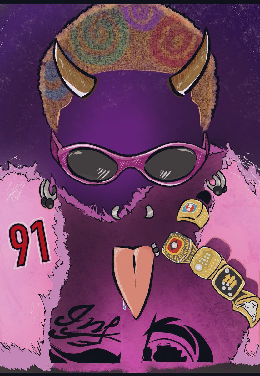 AkauolaSifa's tweet photo. Haven’t jammed my design like this in a while. Had fun mucking around with these all for @InvsbleFriends . Dennis Rodman, Wally, Vivi and Borat lol what a mix. Let me know what you think @coinbilly @Mendez_NFT https://t.co/2PExz5Pyy2