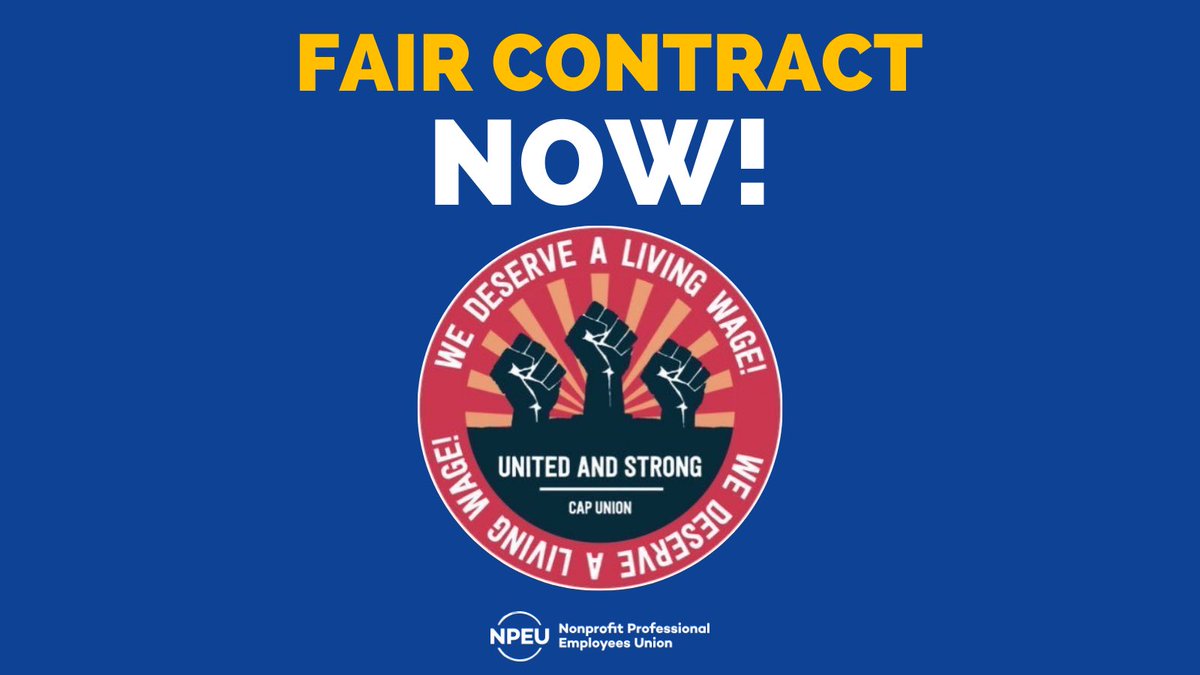 We stand with our members <a href="/amprog/">American Progress</a> in <a href="/UnionAtCAP/">CAP Union</a> as they return to the bargaining table today for a fair contract. Solidarity always. #1u