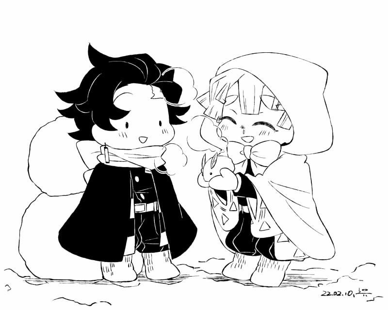 雪遊び炭善ちゃん 