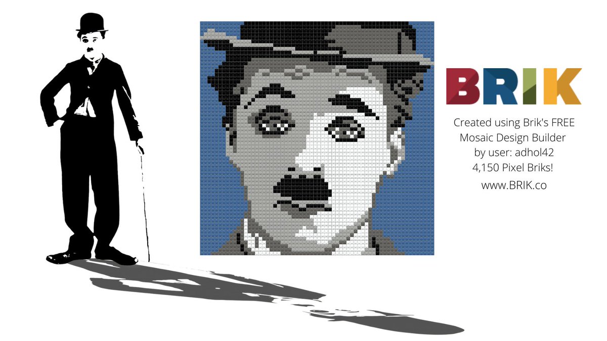 Charlie Chaplin: British comedian, producer, writer, director, and composer who is widely regarded as the greatest comic artist of the screen and one of the most important figures in motion-picture history. #charliechaplin #brikbuild #lego brik.co/blogs/designs/…