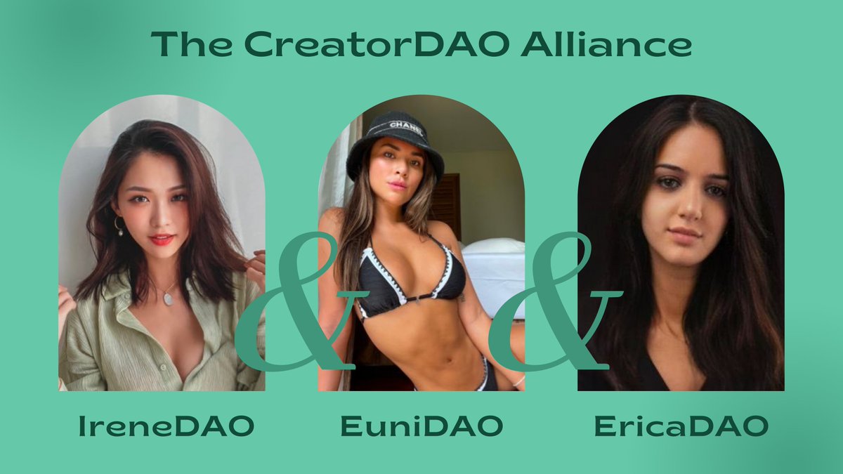 0xIreneDao's tweet photo. 🚨 Announcement 🚨
We are pleased to announce that @0xIreneDao, @EuniDAO, and @ercwl will be uniting under one banner. We all share the same vision of empowering creators, and we believe that the best way forward is through collaboration. Welcome @Eunicedwong to the family! 🥳 https://t.co/AAuTEMfu4B