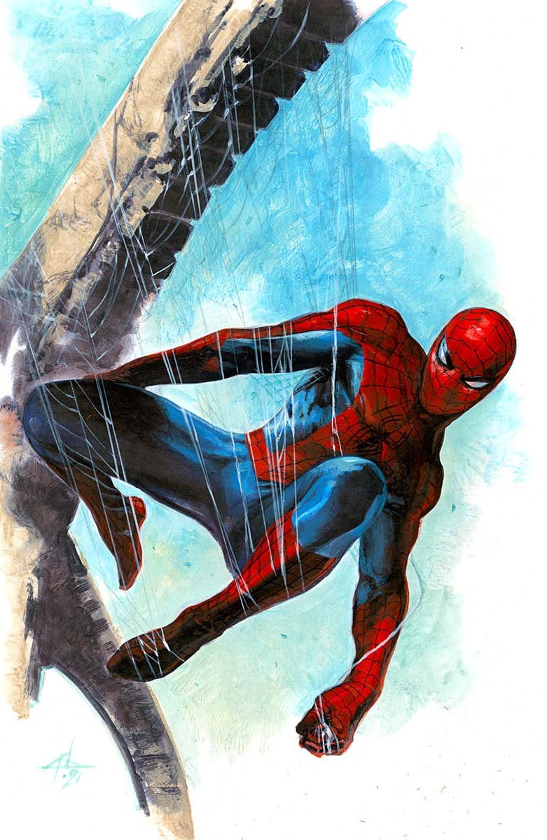 RT @spideymemoir: Spider-Man, art by Gabriele Dell 'Otto! https://t.co/trmS9uYSan