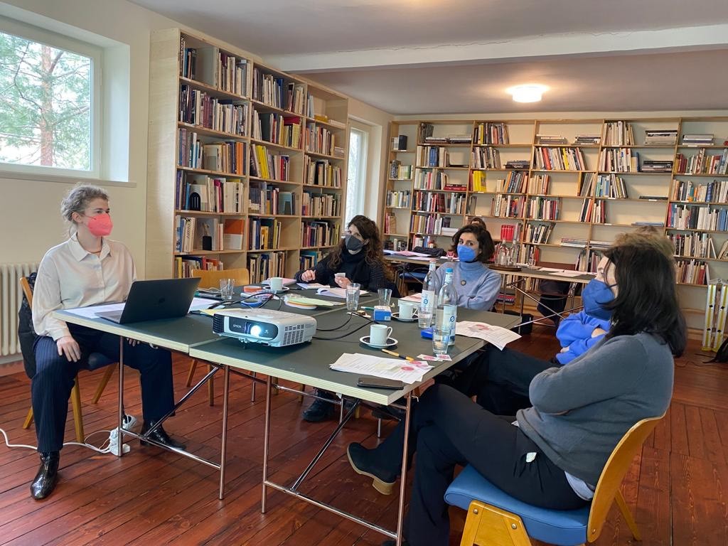 NEMOoffice's tweet photo. Berlin museums Georg Kolbe & Kunsthaus Dahlem are testing the MOI #MuseumsofImpact self-evaluation tool in 2 pilot workshops. NEMO is present to guide the participants to evaluate their museum's social impact. The final #social impact tool will be available for free end of 2022. https://t.co/hVLQGyILyr