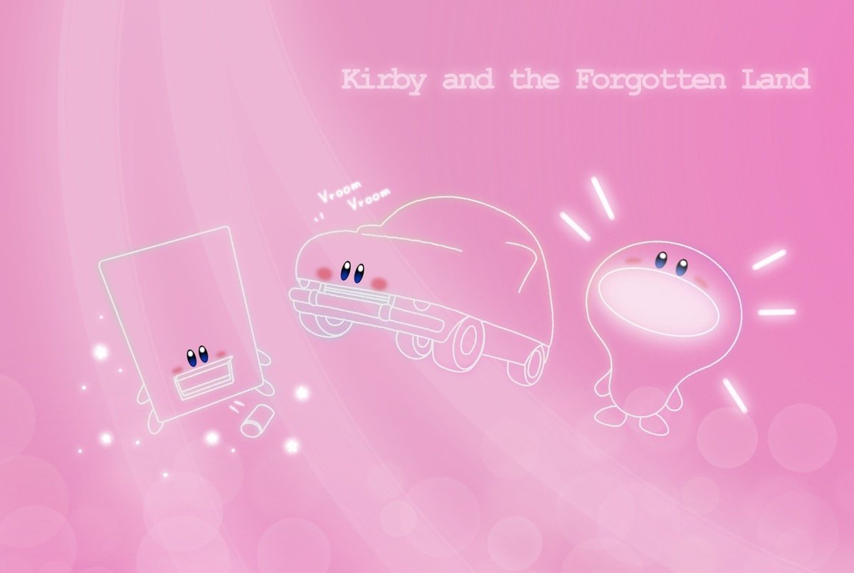 Orajuma's tweet photo. #NintendoDirect #Kirby #fanart 💕 #KirbyandtheForgottenLand #digitalart 🚙 https://t.co/YyDwBbtYmS