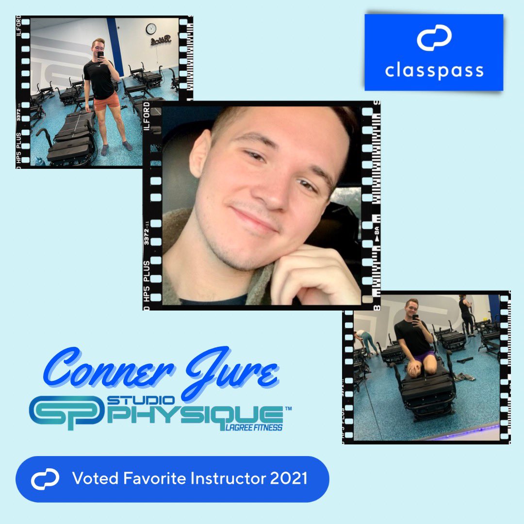 StudioPhysique1's tweet photo. ᑕOᑎGᖇᗩTᑌᒪᗩTIOᑎᔕ 🎉
Studio Physique Trainer Conner Jure WINS the 2021 ClassPass Award for Top Instructor in the United States &amp; Canada‼️
@connerjure @classpass 
Congrats to all the winners 
💯🙌
https://t.co/uKbw6gzj9w
#stpete #stpetefitness #fitness #fitfam https://t.co/VbYuegCdsG