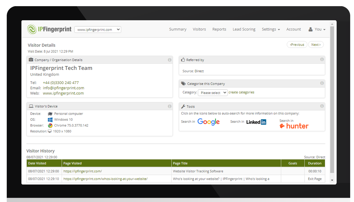 Learn more about how IPFingerprint works. Our user friendly tool is not just simple to use but also simple to set up. We can offer you a free 14 day trial with complete access to all data.

ipfingerprint.com/free-trial/

#B2B #userfriendly #websitetracking