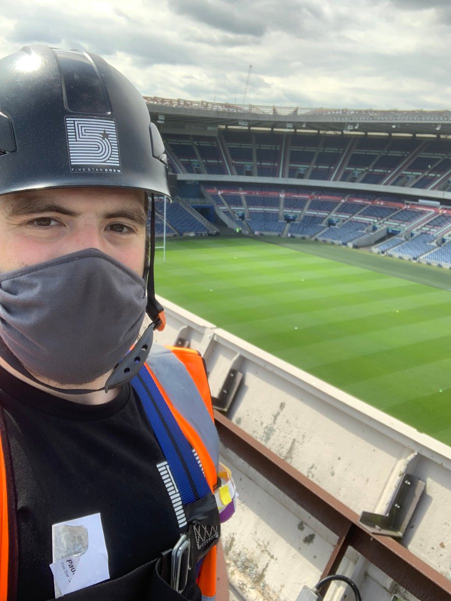 FiveStarCrewUK's tweet photo. Our crew work on projects in a wide variety of locations. Here's an empty #murrayfieldstadium -  a stark contrast to the @sixnationsrugby last weekend! 
.
 #fivestarcrew #fivestargroup #crewcompany https://t.co/yhGuKK2FHZ