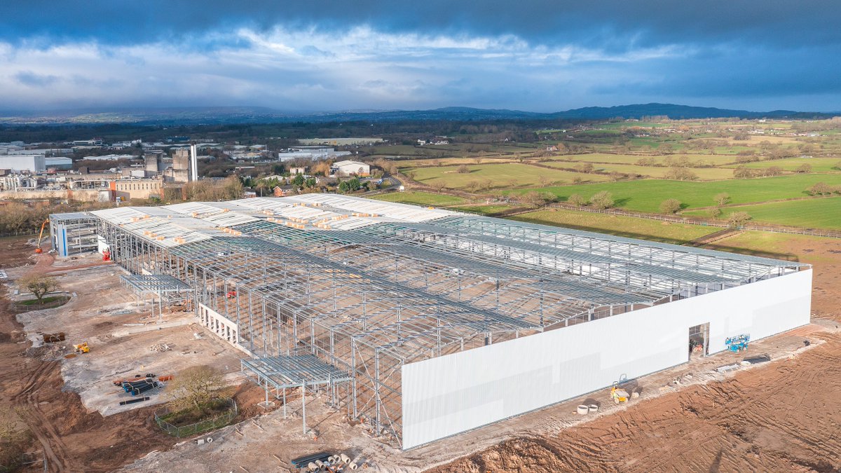 Cladding works underway at our site for <a href="/networldsports/">Net World Sports</a> in #Wrexham