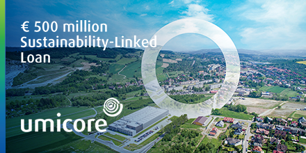 UmicoreGroup's tweet photo. Umicore has signed a € 500 million sustainability-linked loan. It fits with our ambitious commitment to #LetsGoForZero. With the support of a broad group of international relationship banks we are able to further extend our funding capacity. Read more: https://t.co/CemmKPQ7a5 https://t.co/oKmhDSuK49