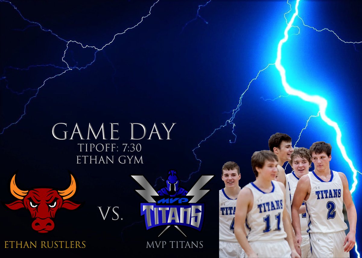 The MVP Titan Boys travel to Ethan tonight for some Basketball action!