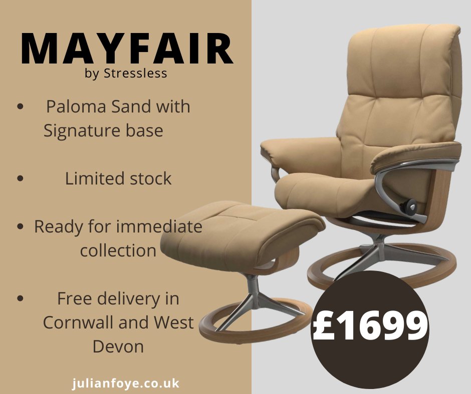 JulianFoye's tweet photo. An amazing deal on Stressless Mayfair in our St Austell store right now - limited stocks so act fast! https://t.co/Nzf1Q6MJ6H