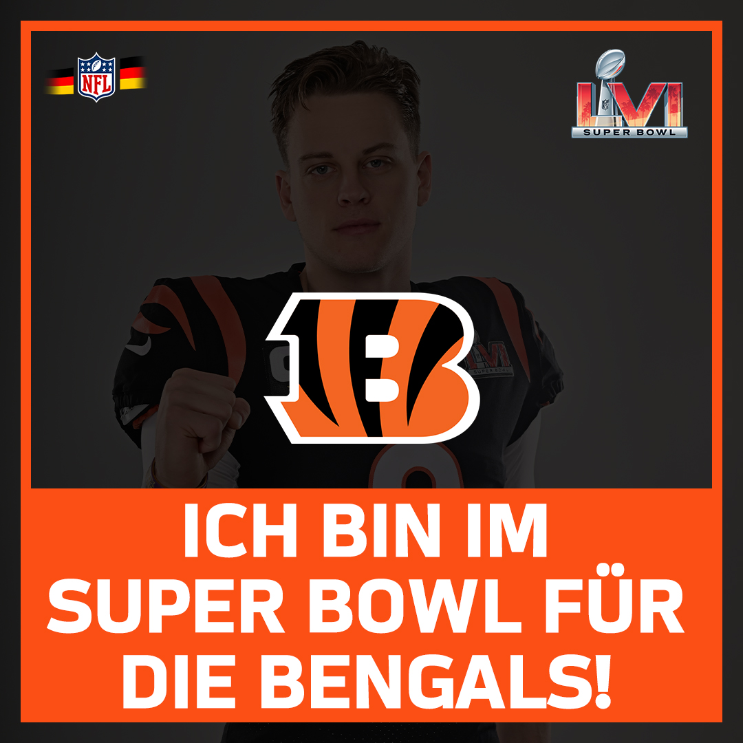 NFL Deutschland (@nfldeutschland) on Twitter photo RETWEETE diese Grafik, um deinen Freunden zu zeigen, wem du im #SuperBowl die Daumen drückst! 🖤🐅🧡 #RuleTheJungle <a href="/Bengals/">Cincinnati Bengals</a> RETWEETE diese Grafik, um deinen Freunden zu zeigen, wem du im #SuperBowl die Daumen drückst! 🖤🐅🧡 #RuleTheJungle <a href="/Bengals/">Cincinnati Bengals</a>