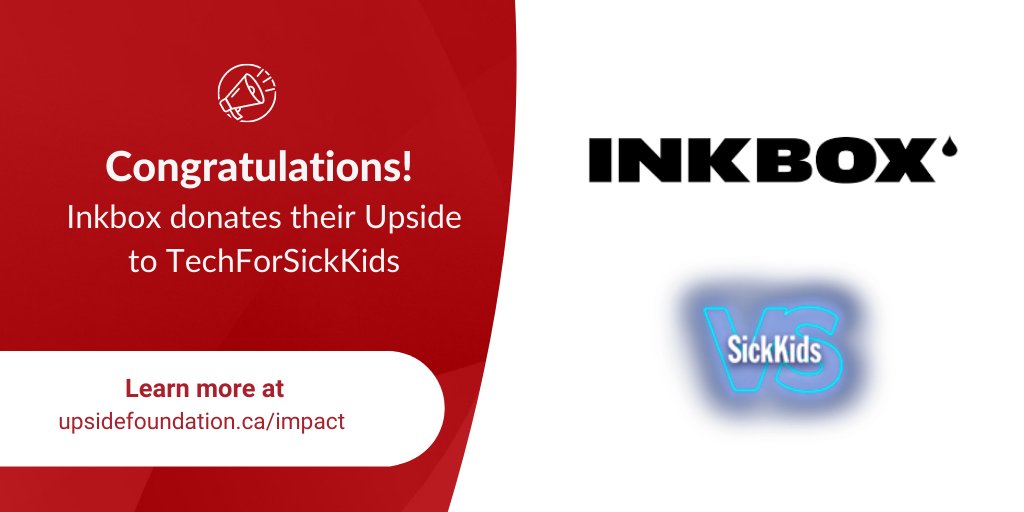 📢 DONATION ANNOUNCEMENT 

Last month, <a href="/getinkbox/">Inkbox</a>, an Upside Member company founded by <a href="/Tyler_Handley/">Tyler Handley</a> and @bradenhandley, was acquired by BIC leading to Upside's first liquidity event of 2022.
