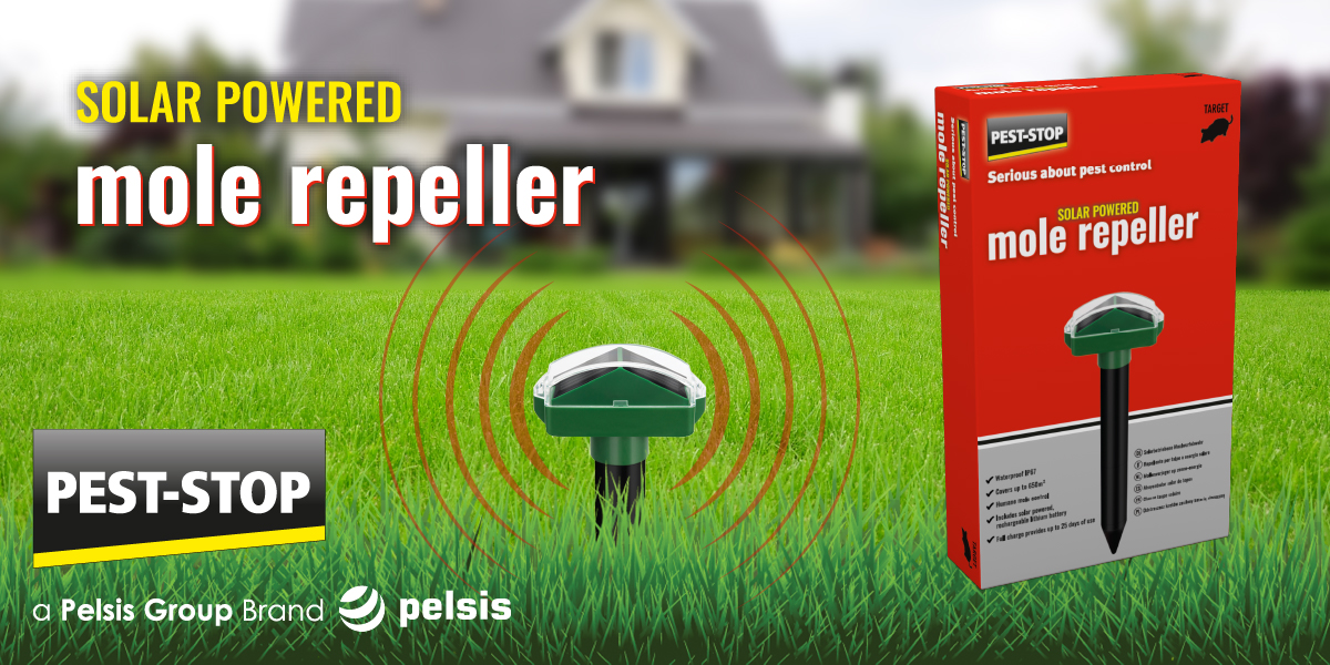 PestStop_UK's tweet photo. New! The Pest-Stop Solar Powered Mole Repeller deters moles by emitting a frequency of varied sonic pulses into the ground in a circular pattern to deter moles. Get yours now from @RobertDyas. #PestStop #SeriousAboutPestControl https://t.co/d7unt7yhZY https://t.co/1XLW6Hu43r