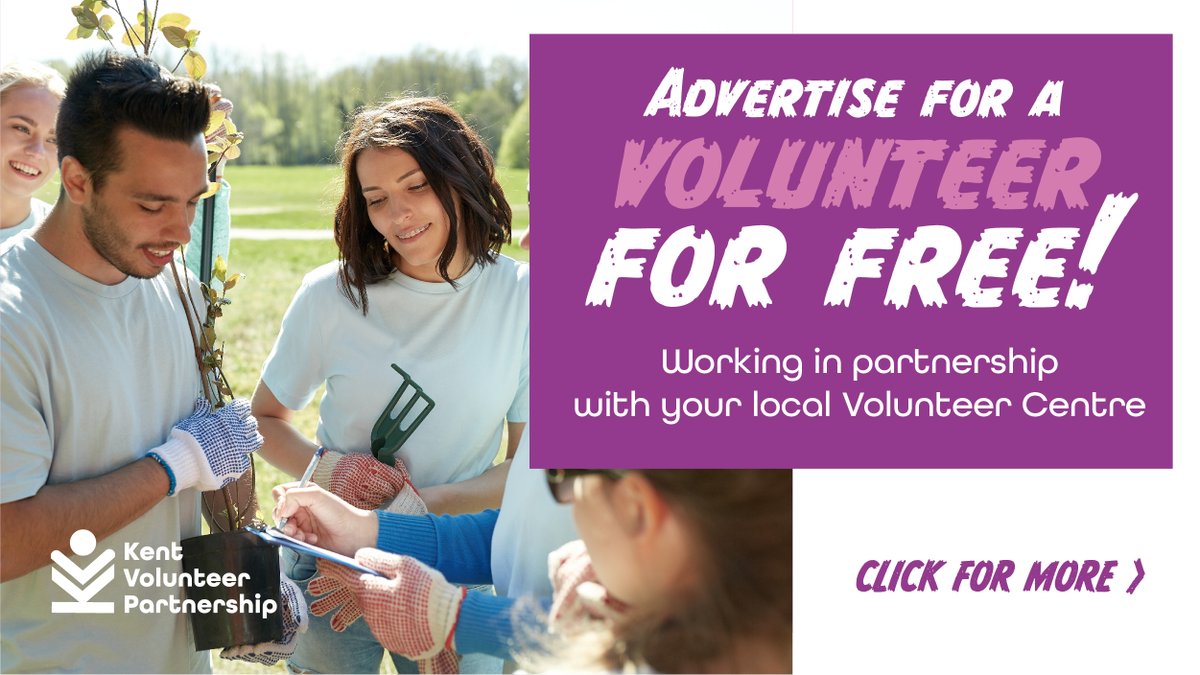 Looking for Volunteers? Click on the link to advertise your volunteering opportunities. kentvolunteers.org.uk