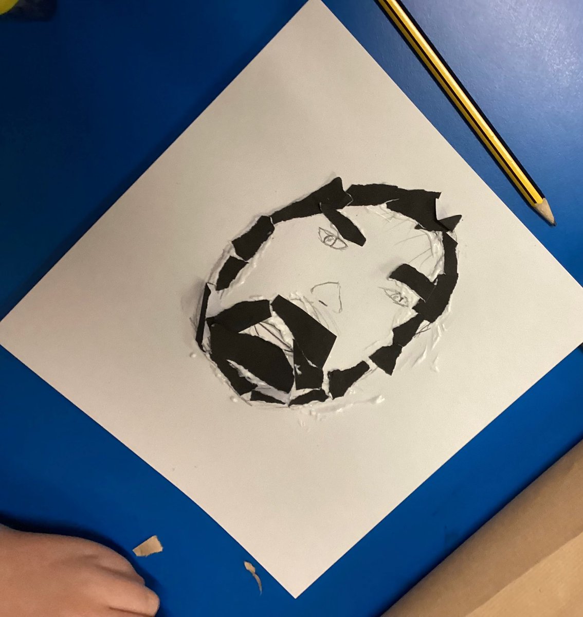 RavensdalePS's tweet photo. As part of our learning about the Iron Age, we have been studying the Lindow Man. Using archaeologists research, we have created collages of what we believe he may have looked like! Here are some ‘almost there’ examples. We look forward to putting them on display! #RPSY3 https://t.co/AI1aT9Rwda