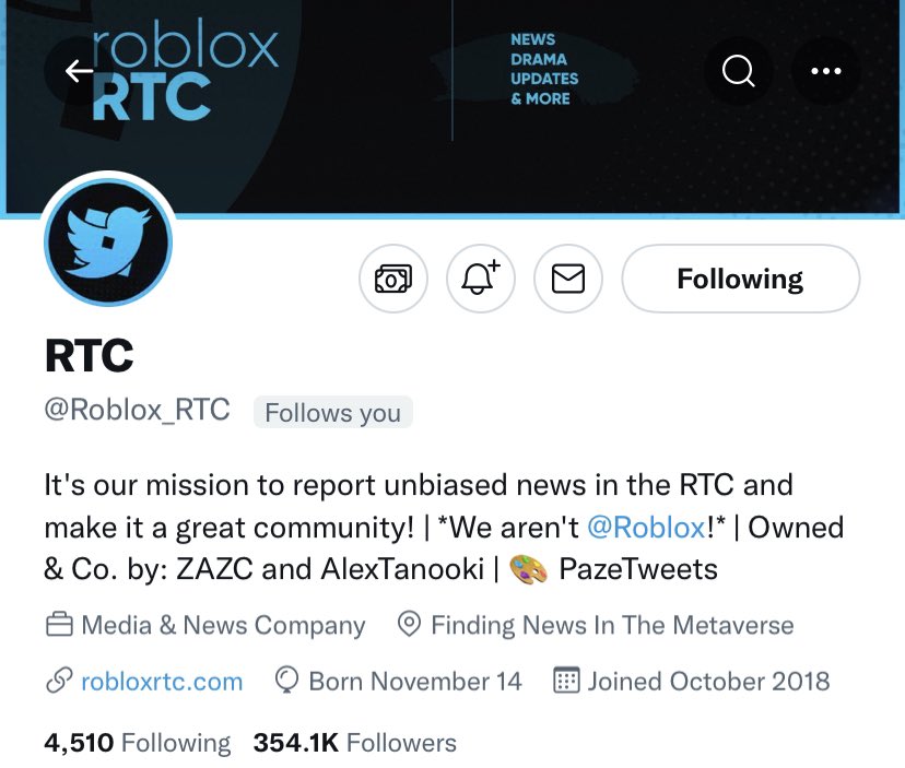 The RTC (Roblox Twitter Community) 