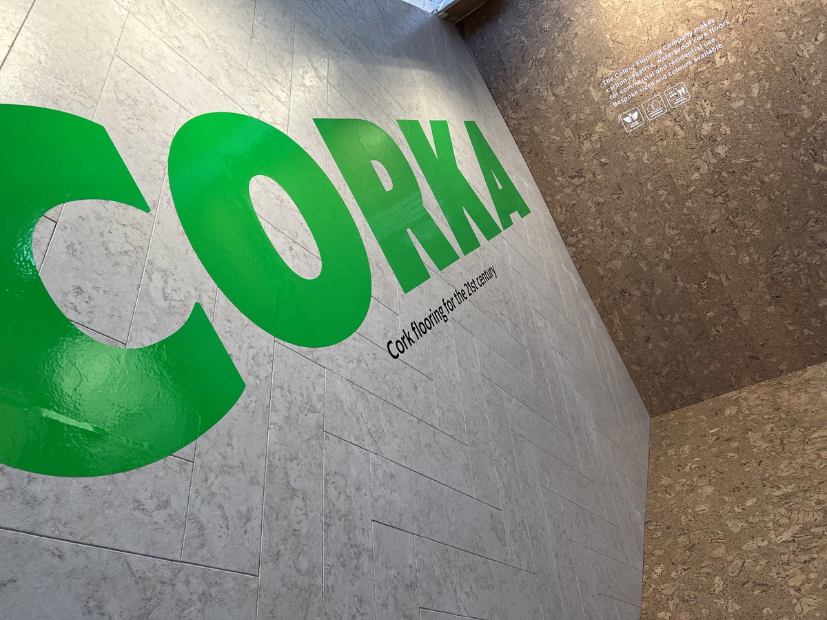 Busy 3 days ⁦<a href="/surfacethinking/">Surface Design Show</a>⁩. Nice to put a face to so many of our customers. #SD22. Graphics ⁦<a href="/caz_roberts/">Caz Roberts</a>⁩