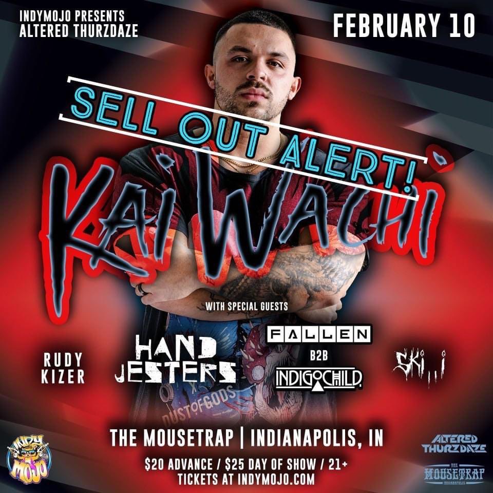 indyedmfam's tweet photo. ITS @KaiWachiMusic DAY IN INDY FOLKS 😮‍💨 

very very limited tickets will be available at the door so if you haven’t secured yours yet SHOW UP EARLY! 

doors at 8 pm kids. see y’all there ⚡️

@indymojo https://t.co/kh7nftO8fX