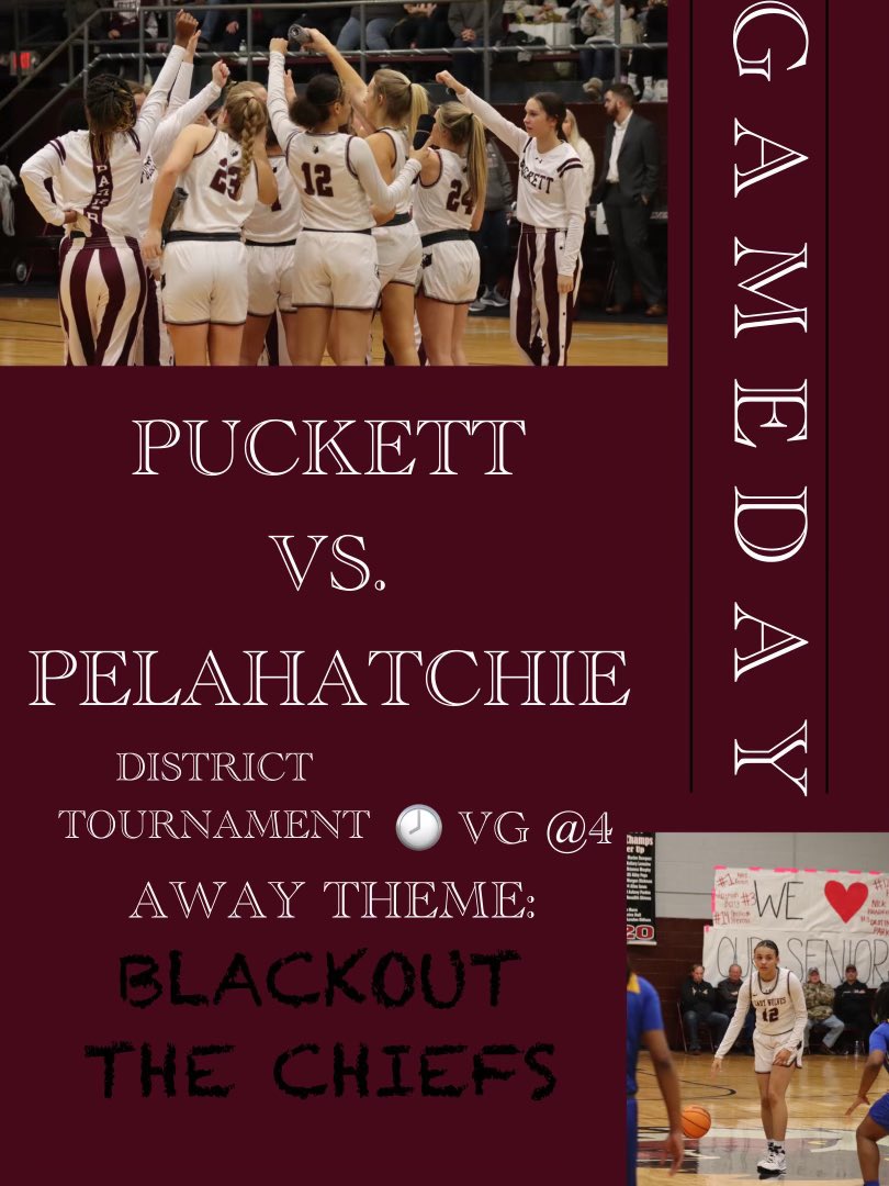 iCoachMoncrief's tweet photo. ITS GAME DAY!!! The Puckett Lady Wolves are back in action this afternoon at Pelahatchie at 4:00! ITS A BLACKOUT!! Come on and travel with us and support your Lady Wolves!! You don’t want to miss it!! #CompleteTheAssignment #prideinourteam #212degrees #focus32 https://t.co/N4HRksD3jJ