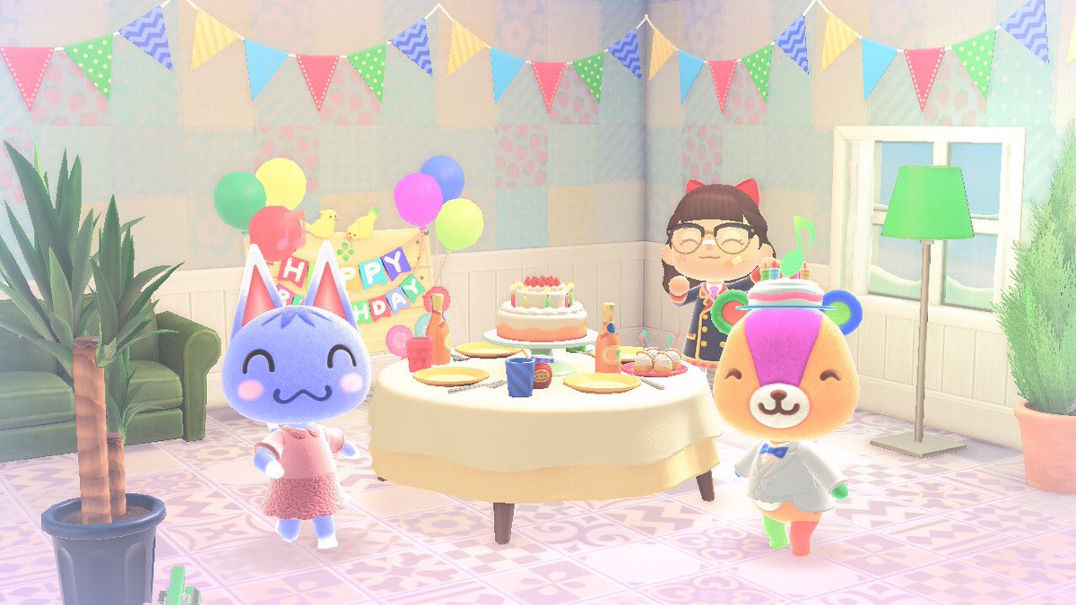 Sunie_Flower_'s tweet photo. It’s Stitches B-Day :) #ACNH #NintendoSwitch #AnimalCrossingNewHorizions #Stitches #ACNHStitches https://t.co/rby0Fa4h0g